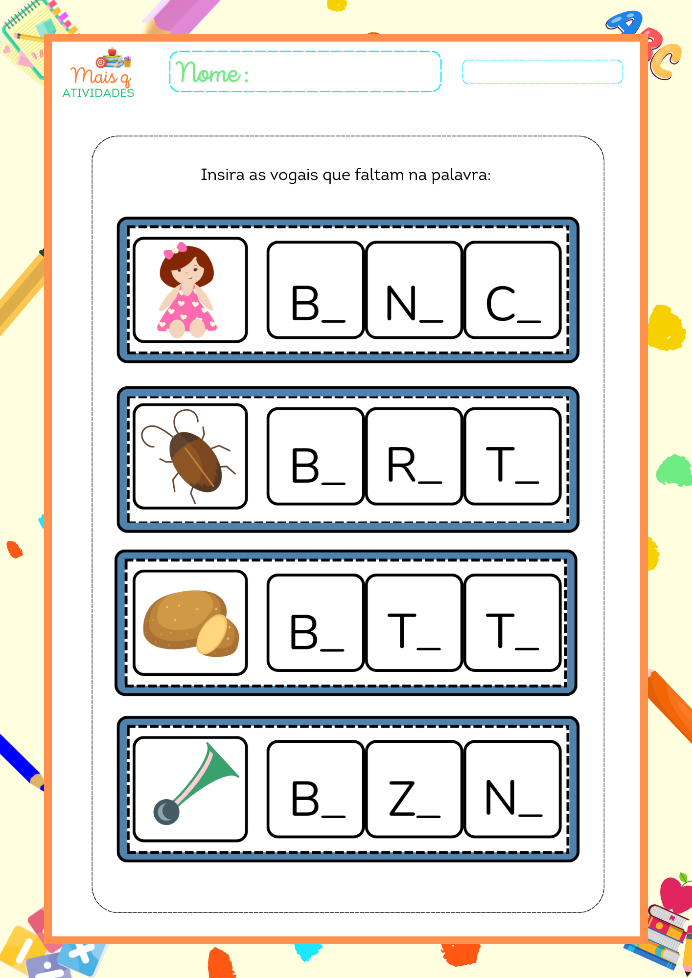 Caderno de Sílabas